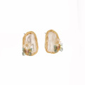 Shangjie OEM aretes para mujeres Baroque Pearl Butterfly Creative Fashion Earrings gold plated earings